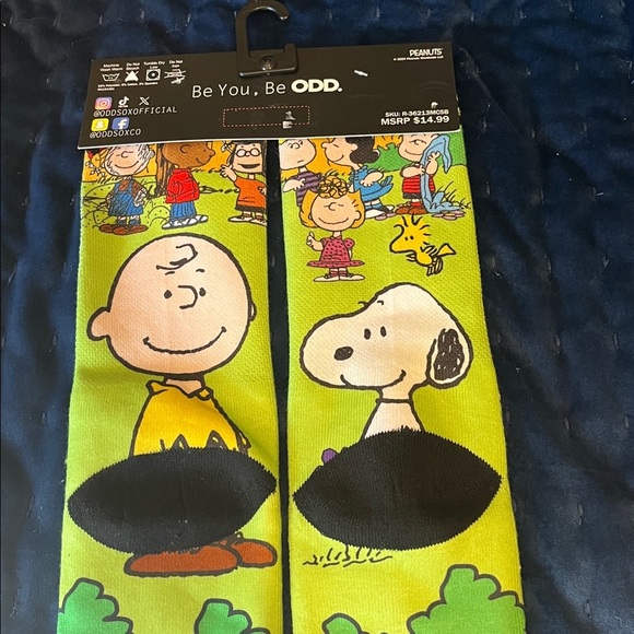 Odd Sox Peanuts Snoopy Crew Socks Mens Womens Charlie Brown Lucy Sally Fun Gift - Picture 7 of 8